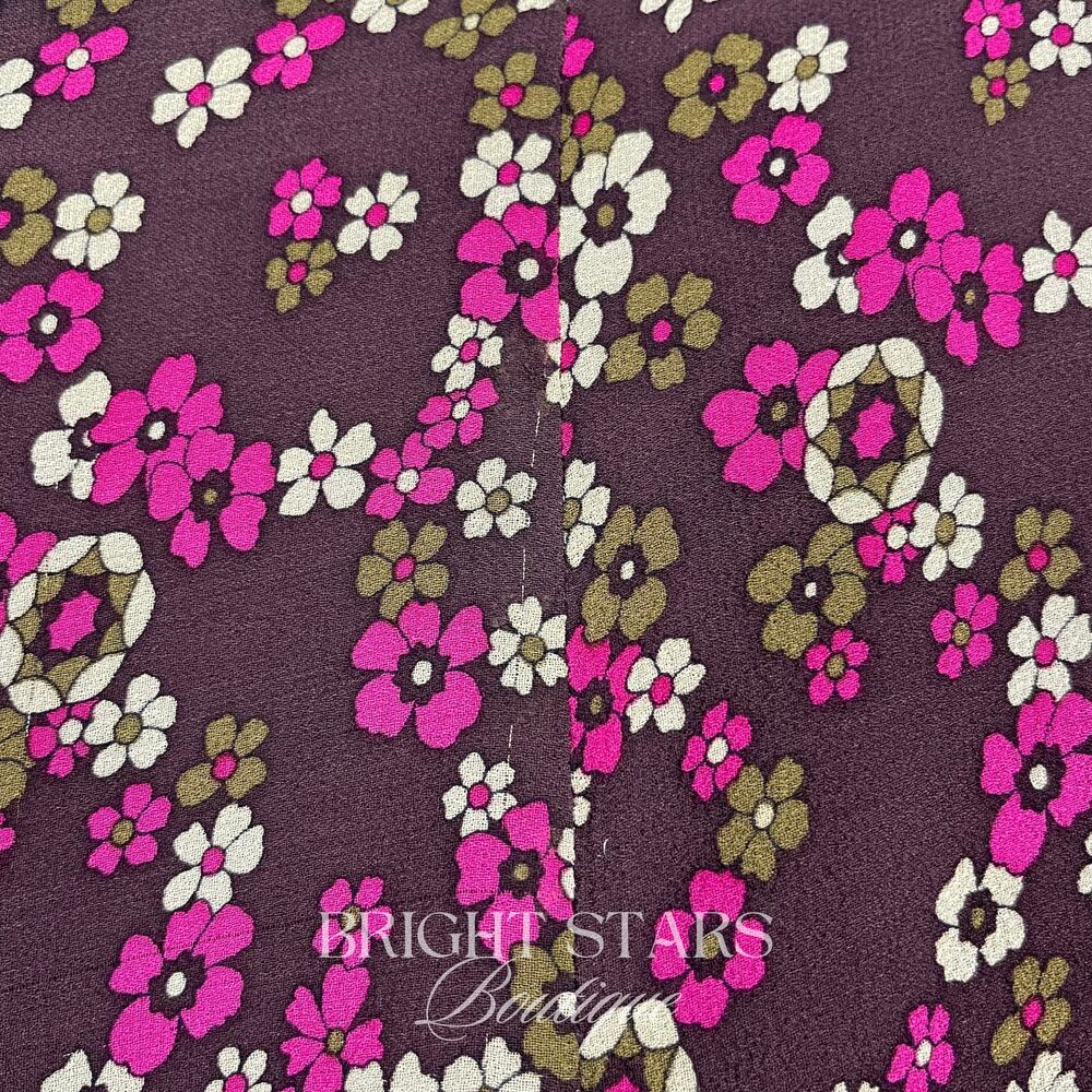 Rare Vintage Silk Floral Skirt ALT ASO Rory Gilmore Girls Brown Pink Y2K Vintage - Picture 10 of 10